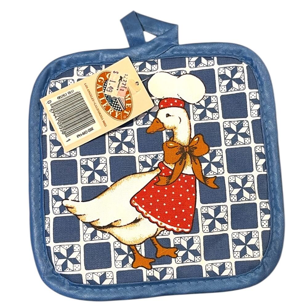 NWT Deadstock Gourmet Gallery Chef Goose Potholder Cottagecore Grannycore Vtg